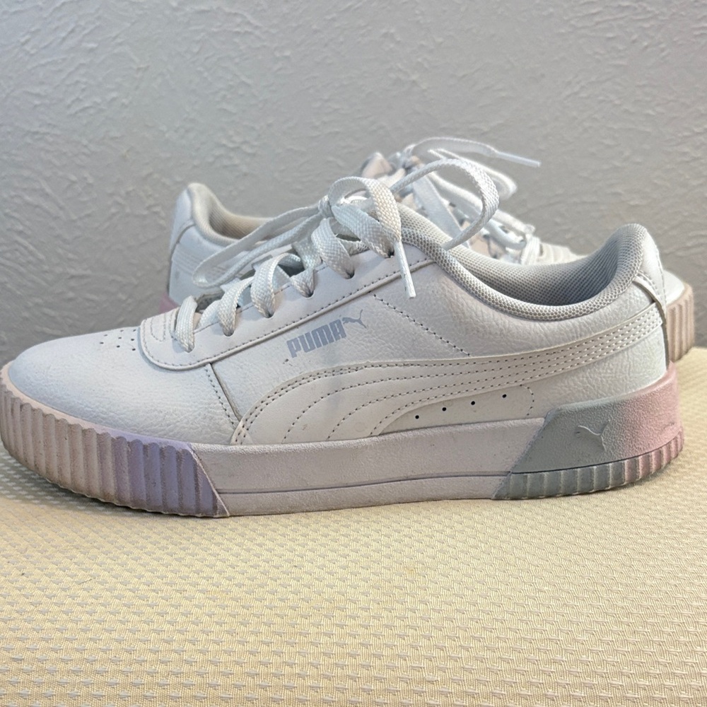 PUMA Women's White,Pink and Lavender Sneakers